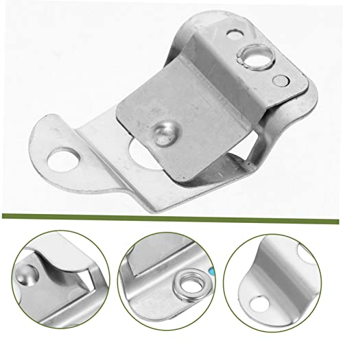 Mikikit 4Pcs Microphone Hook Mount Metal Hangers Stainless Steel Hangers Metal Mic Clip Microphone Hanging Up Clip Radio Hangers Universal Microphone Holders Mobile Holder Handheld #TOP3