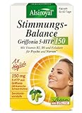 Alsiroyal Stimmungs Balance – 150 mg 5 HTP – 518mg Griffonia Simplicifolia - Vitamin B2, B6 & Folsäure für nervliche Balance, Psyche & Energie – Nahrungsergänzung für innere Ruhe & gute Stimmung