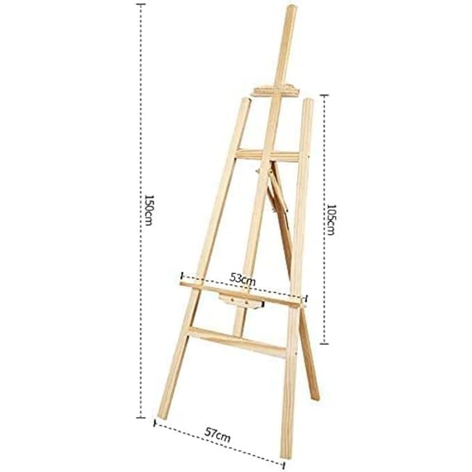 Image of Chocozone 5feet Easel Stand for Painting Easel Stand for White Board with Adjustable Height & Angle Indoor & Outdoor Advertisement Board (Wood)