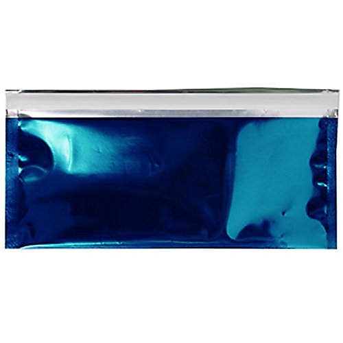 JAM PAPER #10 Business Foil Envelopes - 4 1/8 x 9 1/2 - Blue - 100/Pack