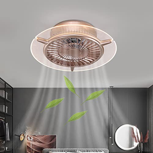 Fan lights Ventilador de Techo con iluminación LED de 220V,36W Ventilador Plafón Led con Mando A Distancia Regulable Moderna,Velocidad del Viento de 6 velocidades,56cm/22in Cover