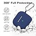Woyinger Silicone Case Cover for AirPods 4th Gen, Soft Skin, Full Protection, Keychain, Cleaner Kit (Midnight Black)