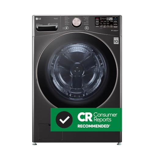 Image of LG WM4000HBA 4.5 Cu. Ft. Smart Front-Load Washer, High-Efficiency Laundry Machine with Wi-Fi Connectivity, Black Steel