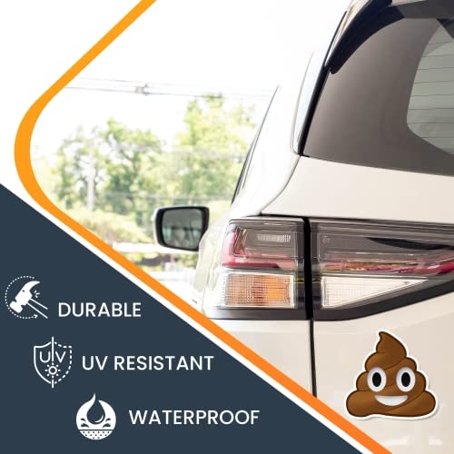 Image of Magnet Me Up Poop Emoticon Magnet Decal, Cute Self-Expression Decorative Magnet for Car, Truck, SUV, Or Any Other Magnetic Surface