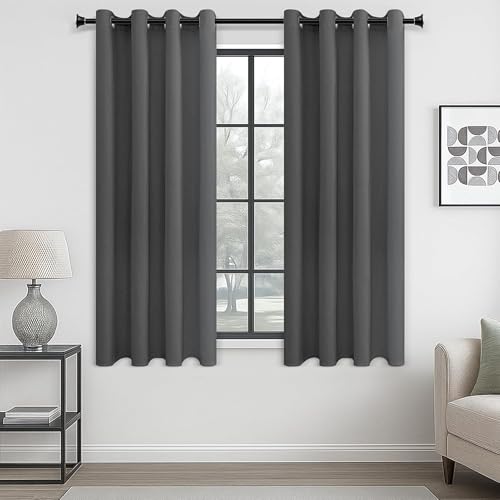 Galaxy Home Decor Premium Blackout Curtain for Long Door 10 Feet | Thermal Insulated Modern Window Curtain with Rings for Living Room & Bedroom | Pack of 2, Grey