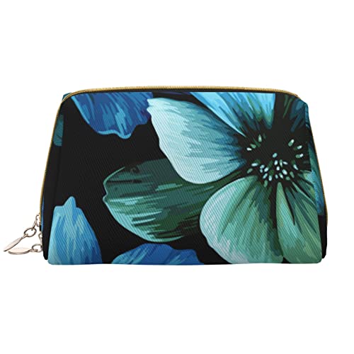 Trousse de maquillage en cuir synthétique imperméable et grand volume