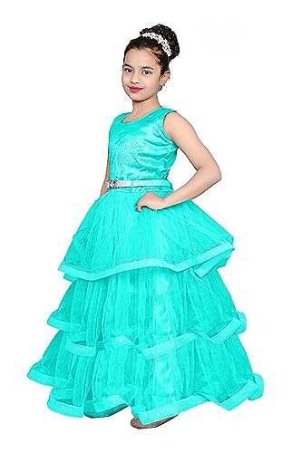 Image of Girl's Net Frill Ball Design Gown Dress