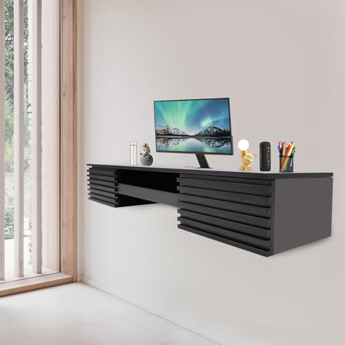 EDUJUAN Wall Mounted Desk 60 * 15 Inches Floating Shelf