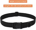 TXIN Ceinture tactique, Ceintures en toile de taille militaire en nylon pour hommes avec boucle réglable et à libération rapide, noir
