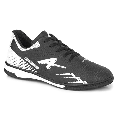 Chuteira Futsal Salão ADVANCED Pro Light Sola Costurada Cor:Preto-Branco;Genero:Masculino;Tamanho:44
