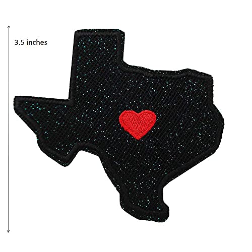 Glitter Sparkle Texas Tx State Home Embroidered Iron On Patch #TOP1