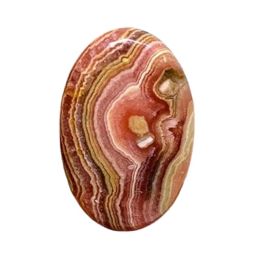 Rhodochrosite cabochon 34x22x5mm pierre gemme naturelle fabrication bijoux