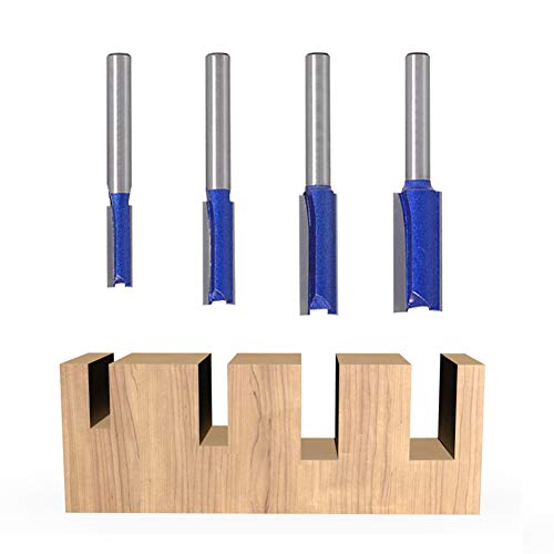Meihejia 1/4 Inch Shank Straight Router Bits Set - 4 Sizes #TOP1
