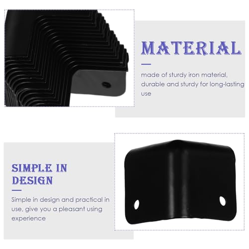 Protections d'angle en fer noir de 16 pièces pour coffret - 4