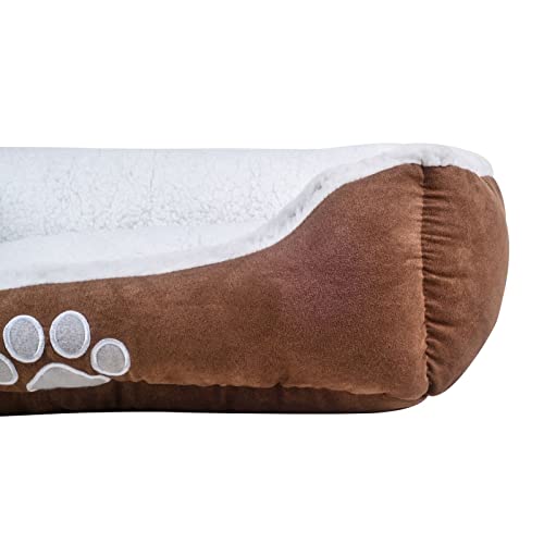 Long Rich Rectangle Bolster Pet Bed, Dog Bed Medium Size #TOP5