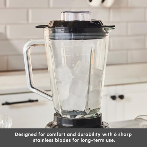 Karaca Inox Smoothie Blender, 1,5L, 1000W, Ice Crushing Feature, Stainless Steel Blades, Pulse Function & 2 Speed Settings, Inox