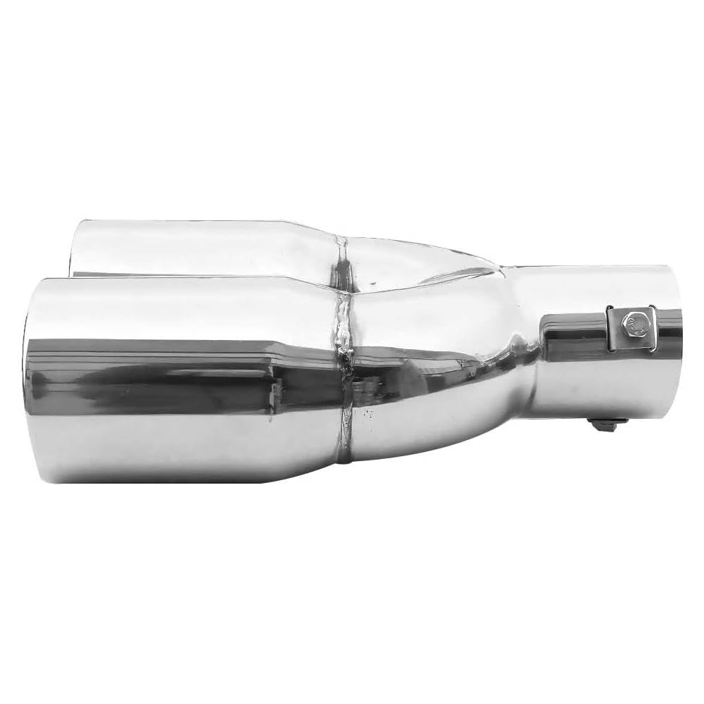 Pommeau De Vitesse Twingo 2 Embout Double échappement Universel Chromé Inox Pour Voiture - Boloromo, Acier Inoxydable Double Tuyau échappement Sport