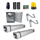 CAME STYLO-ME Automazione 24V per Cancello Battente a 2 Ante | Kit completo per ante fino a 1,8 m e 100 kg con braccio articolato, quadro comando, fotocellule, lampeggiante e radiocomando