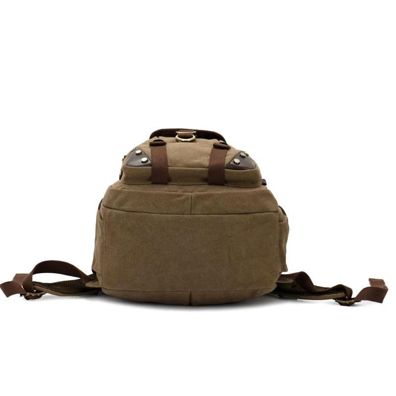 KOSTEN Backpack Men'S Backpack Canvas Men'S Travel Bags Large Capacity Travel 14 '' Laptop Backpack Bag-Khaki4