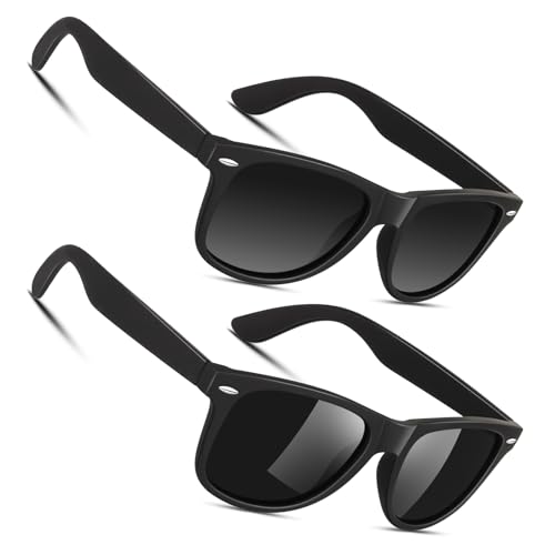 Image of Sunier Polarized Sunglasses for Men and Women, Retro Square Matte Finish UV400 Protection Shades for Driving, Fishing