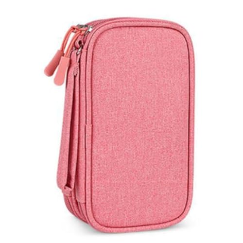 Custodia portatile a doppio strato per prodotti digitali - Organizer da viaggio per cavi USB cuffie e accessori C
