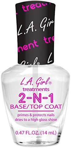 L.A. Girl 2-N-1 Base/Topcoat, 0.47 Fluid Ounce (Pack of 3)