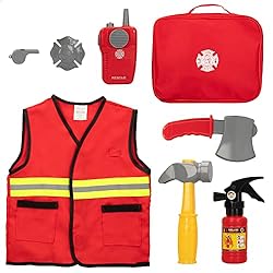 Maletin Policia COLORBABY 49958 - Kit bombero para niño con maletín, chaleco y accesorios / Maletín de bomberos para niños, juguetes para niños / Accesorios de bomberos, juguetes