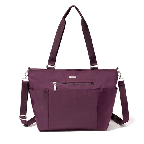 Baggallini Essential Laptop Tote - Work Tote Bag with Laptop Sleeve - Lightweight Travel Crossbody Shoulder Bag for Women