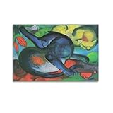 Photo Gallery kangzeng franz marc painter works (due gatti) poster artistico da parete con stampe fotografiche, decorazione per la casa, 30 x 45 cm Photo Gallery kangzeng franz marc painter works (due gatti) poster artistico da parete con stampe fotografiche, decorazione per la casa, 30 x 45 cm