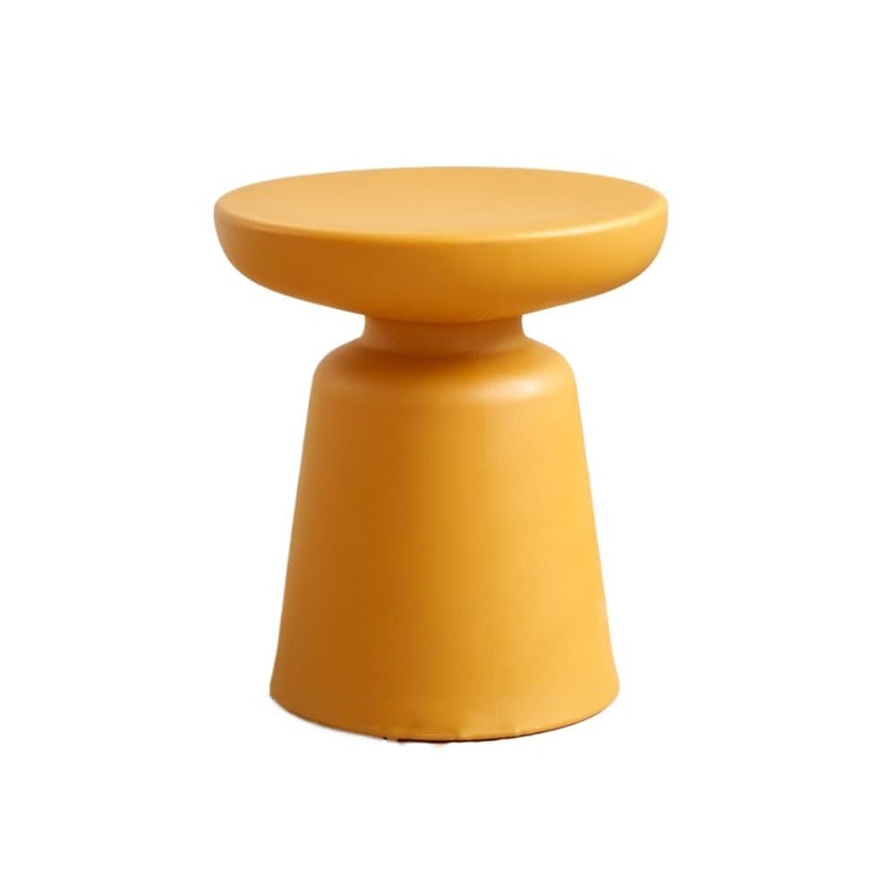 ZTHYSHOZ Coffee Table Small Round Sofa Side Table Colorful Corner Mini Storage Living Room Balcony Bedroom(Yellow)