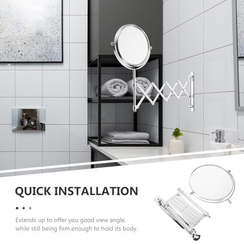 Miroir grossissant rétractable avec rotation 360° fluide