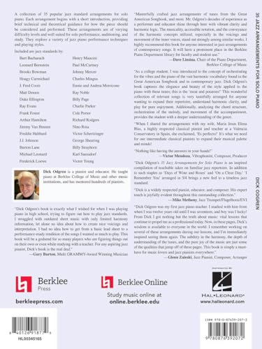 35 Jazz Arrangements for Solo Piano Berklee Guide | Jazz Piano Sheet Music Collection | Classic Jazz Standards for Performance and Study | Intermediate and Advanced Pianists - Image 2