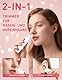 Gesichtshaarentferner für Frauen,4-in-1 Rasierer Damen,Nasenhaartrimmer,Intimrasierer Haarentfernung,Elektrisch Gesichtsrasierer Damen,Augenbrauenrasierer,für Gesicht,Bikinizone,Nasen/Ohren,USB