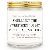 Nanooer Funny Pickleball Gifts for Women & Men - Scented Candle for Pickleball Lovers - Unique Pickle Ball Accessories & Decor-Birthday, Retirement, Christmas Gift Ideas for Players (7oz)