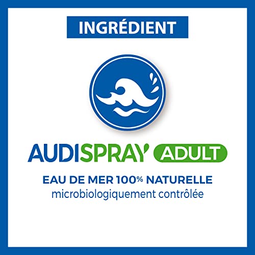 AUDISPRAY Erwachsene – regelmäßige Hygiene des Ohrs – gereinigtes Meerwasser, 100 % natürlich – Spray 50 ml – 2 Stück