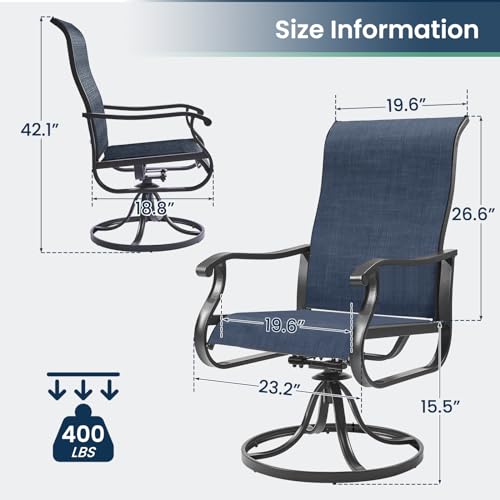 image for Amopatio Patio Swivel Chairs Set of 4, Outdoor Swivel Rocker Dining Ch