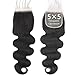 5x5 Transparent HD Lace Closure Body Wave Human Hair Closure Invisible 12A Brazilian Virgin Human Hair Free Part 5x5 100% Real Human Hair Pre Plucked Closure Natural Black 16 Inch
