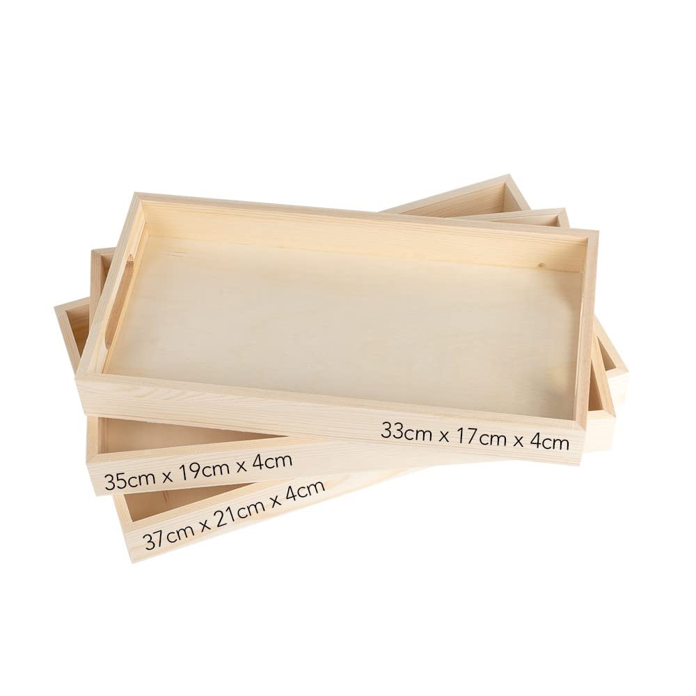 Lot De 3 Plateaux En Bois En Forme D'Étoile – Déco Noël, Plateau De Table, Support à Personnaliser
