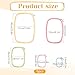 Yuanan 5 Pack 5 Size Rectangle Embroidery Hoop, ABS Plastic Embroidery Hoops Reusable Cross Stitch Hoops Embroiderys Supplies for Sewing, Needlework, DIY Embroiderys Projects(5