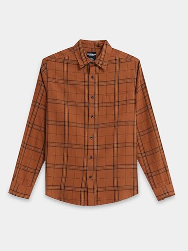 Image of GLORYBOYZ Men's Full Sleeve Checkered Casual Cotton Shirt S-2XL