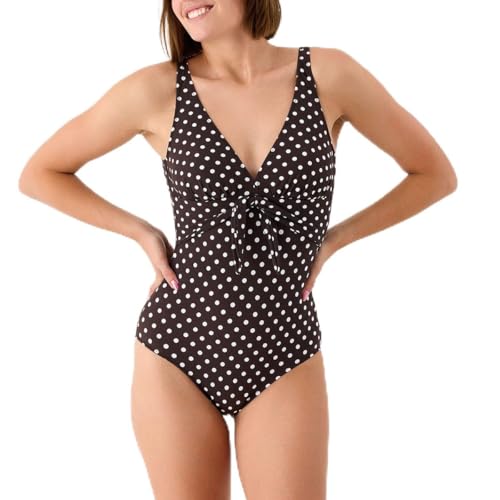 Maillot de bain 1 pièce marron Monica, idéal pour vos vacances à la plage