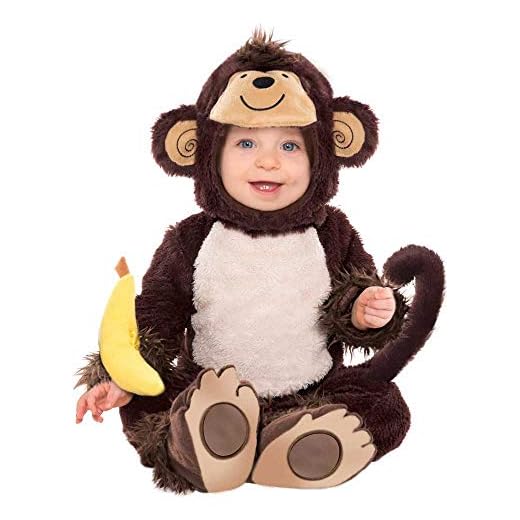 amscan - Disfraz de monito descarado infantil, disfraz bebé, carnaval, fiesta de disfraces