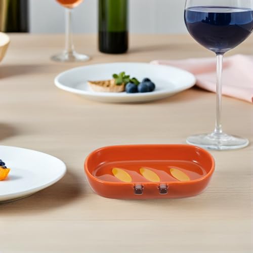 Cuenco de cerámica compacto para organizar salsas y decorar cocinas con poco espacio 6