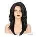 Synthetic Lace Front Wigs for Women Curly Front Straight Back Black Color Light Yaki