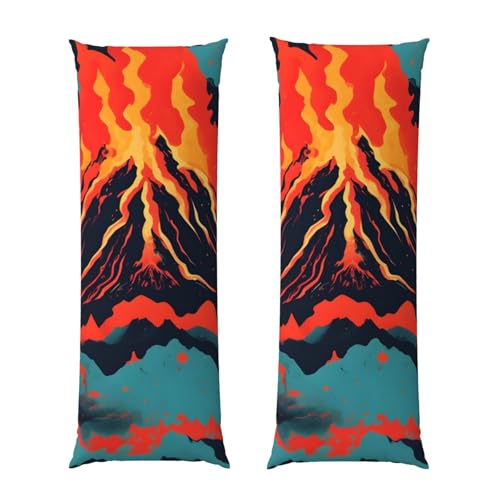 Taies d'oreiller ultra douces volcan housse esthétique lit