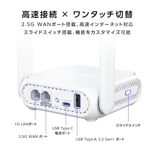 ASUS RT-BE3600 Go 最新規格WiFi7対応デュアルバンドトラベルルーター 2882+688Mbps 2.5Ｇポート 4G/5Gモバイルテザリングや公共WiFiモードに対応 メッシュネットワーク「AiMesh」&無料セキュリティー機能を搭載 軽量コンパクト