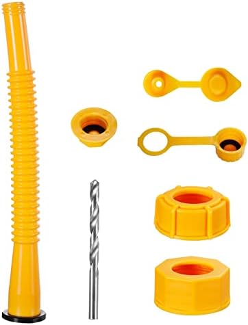 Gas can spout replacement. Gas can nozzle. Total length is 11.2 in for easier use. Oil jug mouth sizes from 1.7in-1.82in both can be used. The tube body is formed in one piece and will not crack.