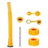 Gas can spout replacement. Gas can nozzle. Total length is 11.2 in for easier use. Oil jug mouth siz