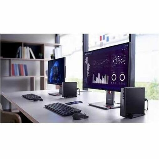 Image of Lenovo ThinkCentre neo 50q Gen 5 13B9005UUS Desktop Computer - Intel Core i5 13th Gen i5-13420H - 16 GB - 256 GB PCI Express NVMe 4.0 x4 SSD - Tiny - Black - Intel Chip - Windows 11 Pro - UHD Graphics