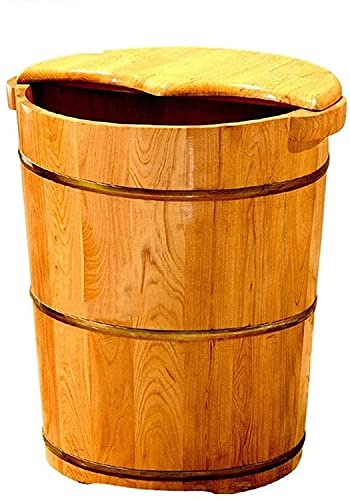 Spa de pies para pedicura con cubeta de madera